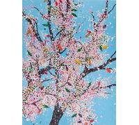 Matvsd Kohecs Fleurs de cerisier par Damien Hirst Peinture sur toile Peinture murale florale abstraite Image Damien Hirst Gravures et affiche pour la décoration intérieure 40x65cm sans cadre