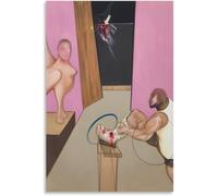 Matvsd Kohecs Francis Bacon Affiche et Gravures Francis Bacon《Œdipe Et Le Sphinx après 》Toile Art Mural Francis Bacon Peinture pour Décoration Intérieure 50x70cm Non encadré