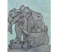 Matvsd Kohecs Pablo Picasso Affiche Art Mural Abstrait Pablo Picasso《Sans Titre》Impressions Vintage Peinture Sur Toile Image Abstraite Pour La Maison Décoration Murale 30x45cm Sans Cadre