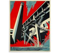 Matvsd Kohecs Peinture sur toile Shepard Fairey Pop Fossil Factory Affiche murale Estampes modernes Shepard Fairey pour la maison Décoration murale 50x75cmx1 sans cadre