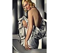 Matvsd Kohecs Portrait de la Dame par Tamara de Lempicka Affiche et gravures Œuvres murales modernes Toile de peinture de Tamara de Lempicka pour la maison Décoration de 40x55 cm Sans cadre