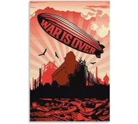 Matvsd Kohecs Rétro Shepard Fairey Affiches et Impressions Shepard Fairey《La guerre est finie》Art mural Shepard Fairey Peinture pour la maison Photo Décor 40x65cmx1 Sans Cadre