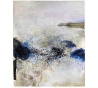 Matvsd Kohecs Sans titre par Zao Wou Poster Ki Imprimés abstraits Zao Wou Ki Toile Peinture murale Aquarelle à l’encre pour salle de bain Décor de bureau 40x65cmx1 sans cadre