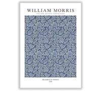 Matvsd Kohecs William Morris Affiche et estampes William Morris《Bramble in Indigo》Canvas Wall Art William Morris Peinture pour la décoration murale de la maison 30x45cmx1 Sans cadre
