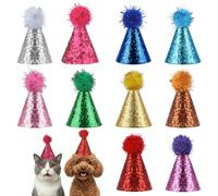 Matwsec Lot de 10 chapeaux de fête pour doudous - Mini chapeaux de fête pour enfants - Animaux en peluche - Mini doudou - Pour fêtes d'anniversaire - Séances photo