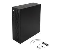 MATX Boîtier PC, Petit Boîtier D'ordinateur avec Interface USB 2.0, Deux Ventilateurs de Refroidissement, Prise en Charge du Disque Dur SSD, Conception Debout ou Basse pour Les