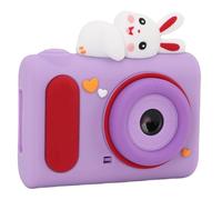 Matybobe Appareil Photo Numérique 40MP 1080P HD, Caméra Vidéo à Double Objectif avec Couverture en Silicone de Lapin de Dessin animé, écran 2 Pouces pour Adolescents (Violette)