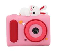 Matybobe Appareil Photo Numérique 40MP 1080P HD, Caméra Vidéo à Double Objectif avec Couverture en Silicone de Lapin de Dessin animé, écran 2 Pouces pour Adolescents (Rose)