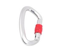 Matybobe Boucle d'escalade, écrou Antidérapant Haute Résistance 25 KN en Alliage D'aluminium 7075 avec Porte à Ressort de 100 Mm, pour Le Travail en Haute Altitude de Sauvetage d'escalade (Argent)