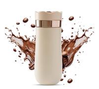 Matybobe Cafetière à piston portable de 320 ml en acier inoxydable à double paroi isotherme pour café moulu et feuilles de thé en déplacement, sans fuite, presse à café chaud/froid
