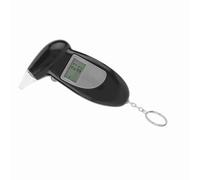Matybobe Cémètre D'écran Numérique Écran D'alcool Testeur D'haleine Portable Keychain Breath Analyzer pour la sécurité Drive Black 20pcs (Avec 50 bouches respiratoires)