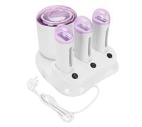 Matybobe Chauffe-cire 4 en 1, Anti-brûlure, 3 Rouleaux, Chauffe-cire, Pot Unique, Couvercle Transparent, 220W, Usage Domestique (Prise UE 220V)