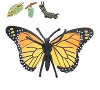 Matybobe Cycle de Vie des Insectes, Figurine Papillon, Réplique de Papillon, Jouet Simulation, Modèle Animal, Jouet éducatif avec œufs, Chat, Monarque Chrysalide pour (Modèle A)