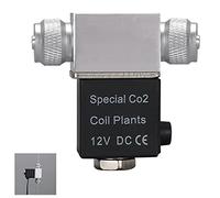 Matybobe Électrovanne pour régulateur de CO2 d'aquarium - Sortie CC 12 V - Raccordement de tuyau de 4 x 6 mm ou compteur de bulles - Double tête - Silencieux - Version basse température