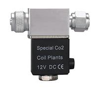 Matybobe Électrovanne pour régulateur de CO2 d'aquarium Sortie DC 12 V Connecteur M10 x 1 Filetage extérieur Tête unique Silencieux Version basse température