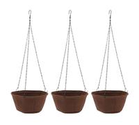 Matybobe Ensemble de Jardinières Suspendues, Chaîne Antirouille, Décoration Extérieure pour Jardin, Porche, Patio (10 Pouces)