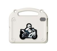 Matybobe Étui pour Tablette Housse de Protection pour Tablette Style Moto EVA Antichoc Béquille Poignée de Transport Légère Couverture Complète Découpes Précises avec Visualisatio (Beige)