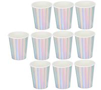 Matybobe Gobelets en Papier Compostables Lot de 20 Gobelets élégants pour les Festivals, les Fêtes, Jus de Fruits et Boissons Chaudes (Argent)