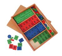 Matybobe Jeu de Tampons pour bébé pour L'éducation de la Petite Enfance, Jouet Mathématique coloré Les Tout-Petits, Tampons en Bois L'apprentissage Préscolaire, Lot 108 Pièces