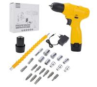 Matybobe Kit de Perceuse sans Fil 12V, Mandrin 3/8, Tournevis électrique, Conception Compacte et Ergonomique, Lumière LED, Chargeur de Batterie, Bricolage Professionnel, Outils à Domicile (Prise UE)