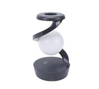 Matybobe Lampe de Table RVB, Lampe Rotative Flottante, Veilleuse RVB Rechargeable, Chargeur sans Fil 15 W, Contrôle des Gestes Manuels, Batterie 600 MAh, Lumière Changeante de Cou (Gris foncé)