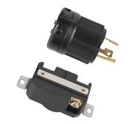 Matybobe NEMA L6-30P L6-30R 30A 250V Twist Lock Connecteur de Prise électrique à 3 Broches Durable Léger Installation Facile pour un Usage Industriel
