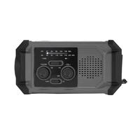 Matybobe RADIO SOLAIRE À MANIVELLE MULTIFONCTIONNELLE ÉTANCHE RADIO AM FM D'URGENCE AVEC LAMPE DE POCHE LED POUR LE CAMPING EXTÉRIEUR