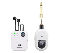 Matybobe Système de Surveillance Intra-auriculaire sans Fil, Surveillance en Temps Réel à Très Faible Latence, 6 Canaux Plug and Play pour Les Répétitions en Studio et Les Performances (Blanche)