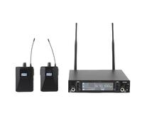 Matybobe Système IEM sans Fil Technologie UHF Qualité Sonore Stable Récepteur Ceinture Conception Légère Écran D'affichage LCD Performances sur Scène (Prise UE)
