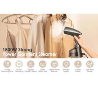 Matybobe Vêtements à Vapeur 2000w LCD Handheld Garment Steamer Iron Grey Gold Gold Metallic Paint pour la Maison et Voyager (eu)