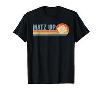 Matz Up Matzo Slang Wassup What's Up Wuzzup Pâque Amusante T-Shirt, Homme, Noir, 5XL