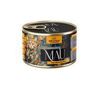 MAU Pâté et filet de dinde au beurre de cacahuète, nourriture humide pour chat, 185 g