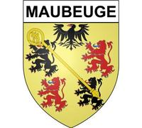 Maubeuge 59 ville Stickers blason autocollant adhésif - Taille : 12 cm