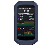 Maucoray Coque de protection compatible avec ordinateur de cyclisme Garmin Edge 1050, en silicone souple, absorption des chocs, protection de vélo (bleu foncé)