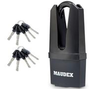 Maudex® MDE60 Cadenas Container avec 10 Clés - Anse Blindée 11 mm Anti-Perçage, Acier Trempé Haute Sécurité | Antivol de Sécurité pour Portail, Garage, Remorque Attelée