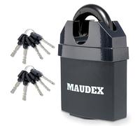 Maudex® MDL60 Cadenas Container avec 10 Clés - Anse Blindée 11 mm Anti-Perçage, Acier Trempé Haute Sécurité | Antivol de Sécurité pour Portail, Garage, Remorque Attelée