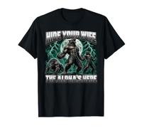 Maudit Alpha Wolf Meme Drôle Cringy Corny Odd Brainrot T-Shirt