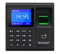 Mauedest Machine de Présence D'Empreintes Digitales, Capacité de 1000, Contrôle D'Accès, Enregistreur Électrique D'Horloge, Clavier RFID, Gestion des Données USB