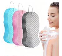 Mauepersu 4 Éponges Magiques Exfoliantes Super Douces : Pour Douche et Bain Réutilisables - Nettoyage Corps & Élimination Peaux Mortes Enfants/Adultes