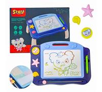 Mauepersu Ardoise Magique Grande avec Pieds, Tableau de Dessin Magnétique Effacable, Table Dessin Magique Enfant, Jouets Éducatifs Cadeau d'anniversaire pour Garçons Filles Bambin 2-5 Ans (Bleu)