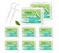 Mauepersu Lot de 400 bâtonnets de fil dentaire avec support pour cure-dents, fil dentaire/soins dentaires avec design en forme de Y, bâtonnets de nettoyage dentaire disposables
