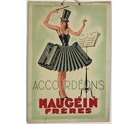 maugein frères accordéon Affiche Poster Reproduction - Format 50X70 cm Papier Luxe 300 GR - Vente du fichier numérique HD Possible Nous Consulter