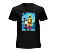 Maui and Sons Shark Men's T-Shirt Black Graphic Unisex Tee Shirt XL