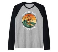 Maui Beach Hawaii Vintage Surfer - Maui Hawaii Surfing Manche Raglan