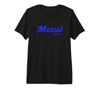 Maui Hawaii Script Souvenir Bleu T-Shirt Haut de Gamme