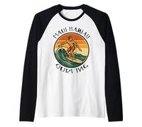Maui Hawaii Surfing - Maui Beach Hawaii Vintage Surfer Manche Raglan