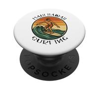 Maui Hawaii Surfing - Maui Beach Hawaii Vintage Surfer PopSockets PopGrip Adhésif