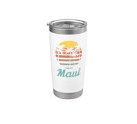 Maui Hawaii Vintage Sunset Gobelet isotherme en acier inoxydable double paroi