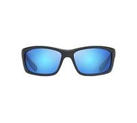 Maui Jim B766-08C Lunettes de Soleil, Negra Mate Azul trasparente, 61/17/127 Homme