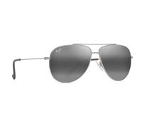 Maui Jim - Hauoli Xs Black Shiny Silver Neutral Grey MauiPure - Lunettes de soleil